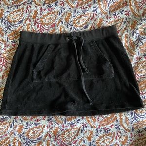 Juicy Couture terry black mini skirt